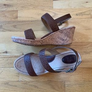 Cate Brown wedge sandal